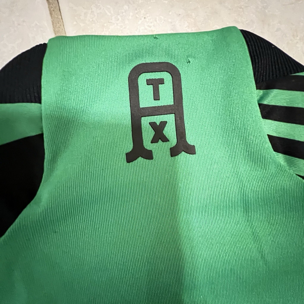Adidas MLS Austin FC Men Soccer Jersey HI1836 Green Stripe Black Sz Xs Flaw neck - Picture 7 of 16